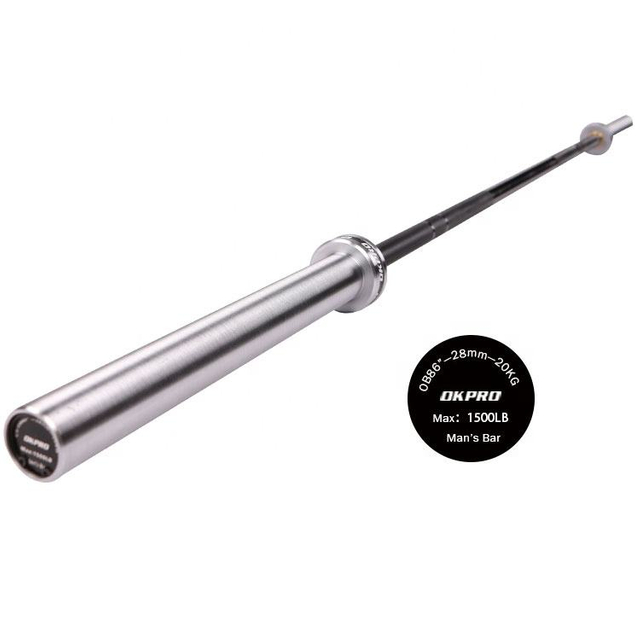OKPRO Fitness Weightlifting Powerlifting Barbell Bar