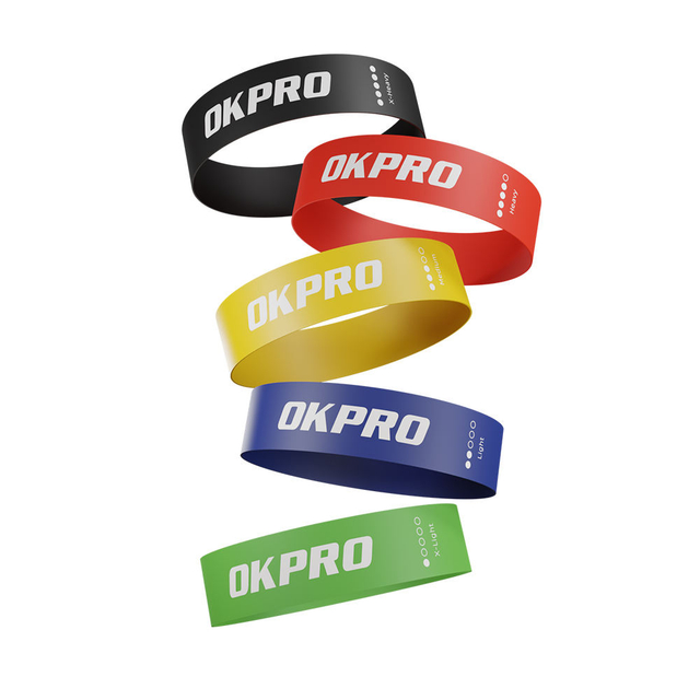 OKPRO Custom Printed Fitness Pull Up Assist Exercises Leg Loop Latex Resistance Bands