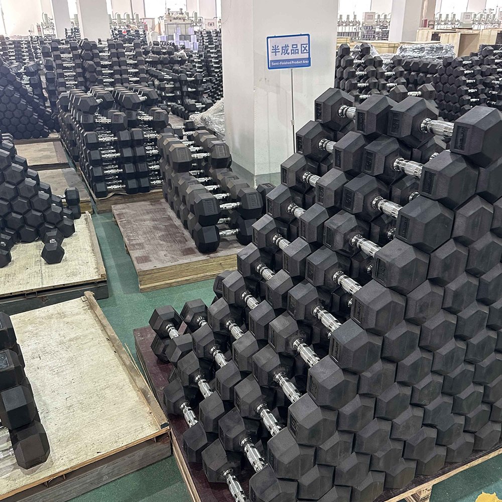 OK1013 Hex Rubber Coated Dumbbell