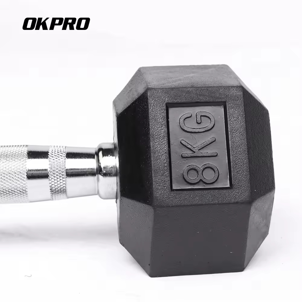 OK1013 Hex Rubber Dumbbell